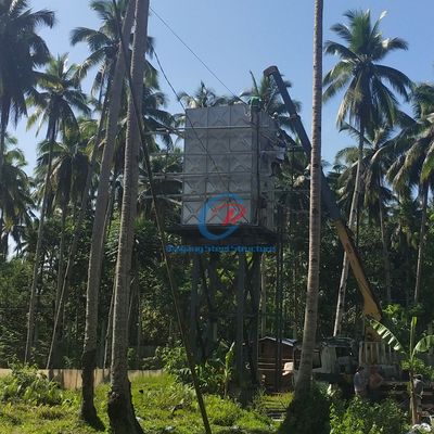 প্রিফ্যাব স্টিল ওয়াটার ট্যাঙ্ক টাওয়ার টেকসই ইস্পাত উচ্চ জল টাওয়ার