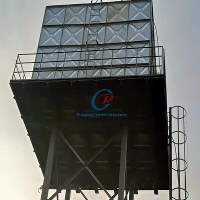 ক্ষয় প্রতিরোধী গ্যালভানাইজড ইস্পাত জল ট্যাংক কাস্টমাইজড ইস্পাত কাঠামো ওয়াটার টাওয়ার