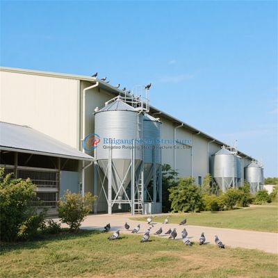 কাস্টমাইজড ইস্পাত কাঠামো পোল্ট্রি হাউস দুগ্ধ খামার জন্য অগ্নি প্রতিরোধী