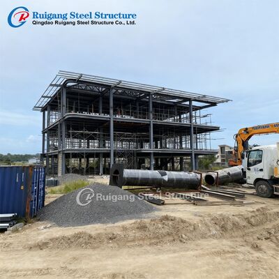 বাতাসের চাপ, ৩০০ কিমি/ঘণ্টা পর্যন্ত, হট-ডিপ গ্যালভানাইজেশন এবং Q355/Q235 স্টিল গ্রেডের সাথে বহু-তলা বিশিষ্ট ইস্পাত ভবন