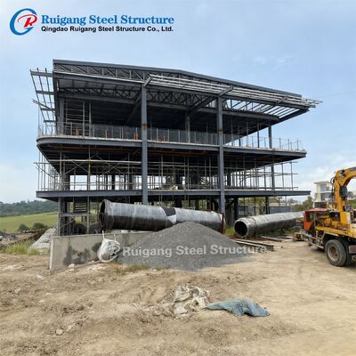 বাতাস প্রতিরোধের ক্ষমতা ৩০০ কিমি/ঘণ্টা পর্যন্ত প্রিফেব্রিকেটেড স্টিল বিল্ডিং, হট-ডিপ গ্যালভানাইজেশন এবং Q355/Q235 স্টিল গ্রেড