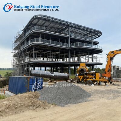 বাতাস প্রতিরোধের জন্য ৩০০ কিমি/ঘণ্টা পর্যন্ত ডিজাইন করা প্রিফেব্রিকেটেড স্টিল স্ট্রাকচার সহ মাল্টি-স্টোরি স্টিল বিল্ডিং এবং Q355/Q235 স্টিল গ্রেড ব্যবহার করে হট-ডিপ গ্যালভানাইজেশন